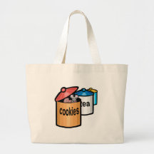 cute mouse in cookie jar canvas bag