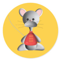 Cute mouse on gold stickers by candystore Cute mouse on gold stickers
