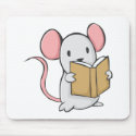 Cute Mouse Reading Book mousepads