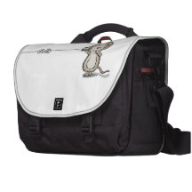 Cute Mouse with a can phone by Send2Smiles Laptop Bag