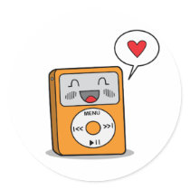 Cute MP3 Player Stickers by andymcnally Cute MP3 Player Stickers