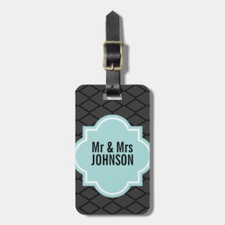 Cute Mr and Mrs travel luggage tag for newly weds