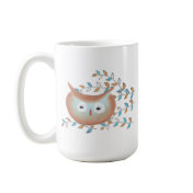Cute Mug Owl Picture in Brown & Teal