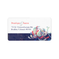 Cute Mum Flower Wedding Return Address Labels label