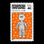 Cute Mummy Halloween Postage Stamp
