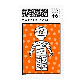 Cute Mummy Halloween Postage Stamp