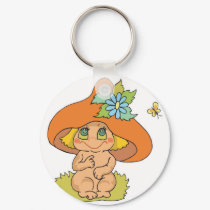 cute mushroom gnome elf keychains