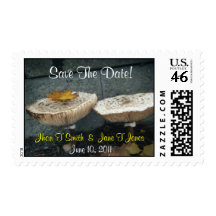 Cute Mushroom Save The Date Wedding Postage Stamp