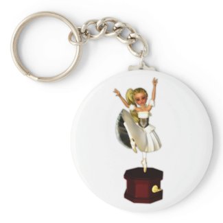 Cute Music Box Dancer Key Chains