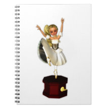 Cute Music Box Dancer Spiral Note Books