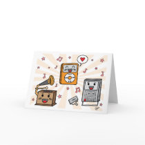 Cute Music Friends - Greeting Card by andymcnally Cute Music Friends - Greeting Card