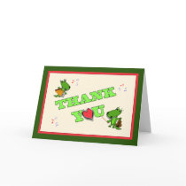 Cute Musical Alligator Thank You Cards