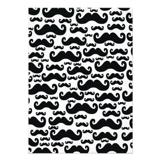 Cute Mustache Bash Boys Baby Shower Invite