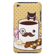 Cute mustache coffee cup with kawaii animals casematecase