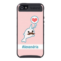 Cute Mustache Narwhal skinit case