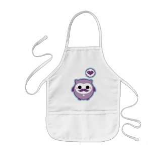 Cute Mustache Owl Aprons