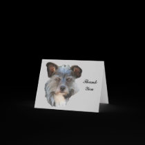 Cute Mutt Mixed Breed Dog Photo Thank You Card