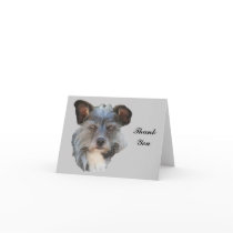 Cute Mutt Mixed Breed Dog Photo Thank You Card by SmilinEyesTreasures Cute Mutt Mixed Breed Dog Photo Thank You Card