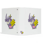 cute my birthday rhino party celebration cartoon 3 ring binder
