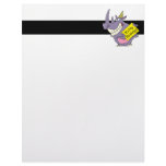 cute my birthday rhino party celebration cartoon letterhead design