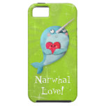 Cute Narwhal with Heart iPhone 5 Cover