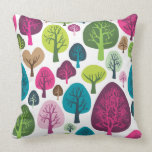 Cute nature tree flower retro pattern pillows