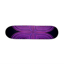 Cute Neon Girly Purple Heart Custom Skateboard