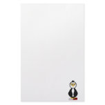 Cute Nerdy Bookworm Penguin Custom Stationery