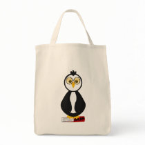 Cute Nerdy Penguin Bookworm bags