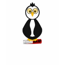 Cute Nerdy Penguin Bookworm t-shirts