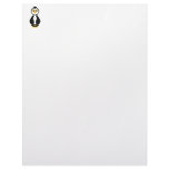 Cute Nerdy Penguin Letterhead Template