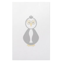 Cute Nerdy Penguin Stationery Design