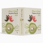 Cute Nesting Owl Family Pregnancy Baby Shower 3 Ring Binder