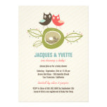 Cute Nesting Owls Family Couple Baby Shower Invite