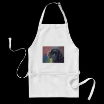 Cute Newfoundland Puppy Dog Art - aprons