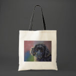 Cute Newfoundland Puppy Dog Art - Canvas Bag