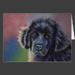 Cute Newfoundland Puppy Dog Art - Cards