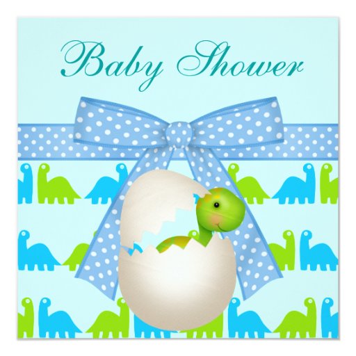 Cute Newly Hatched Baby Dinosaur Baby Shower Card Zazzle