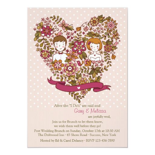 Cute Newlyweds Post Wedding Brunch Invitation Zazzle