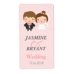 Cute Newlyweds Wedding Couple Shipping Label