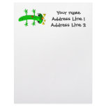 Cute newt nibbling nachos customized letterhead