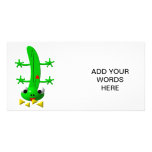 Cute newt nibbling nachos personalized photo card