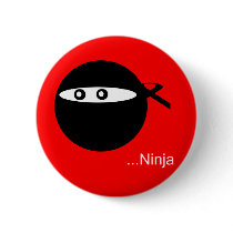 Cute Ninja Pinback Button