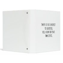 Cute, "No elevator to success" quote Vinyl Binder