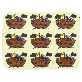 Cute Noah's Ark Cartoon Baby Blanket