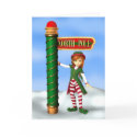 Cute North Pole Elf Holiday Card by mariannegilliand Cute North Pole Elf Holiday Card