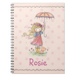 Cute Notebook for Little Girl Add Your Name