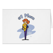 Cute "Number 1" Mom design Greeting Card
