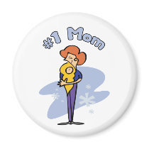 Cute "Number 1" Mom design magnets by Eholidayz Cute "Number 1" Mom design magnets