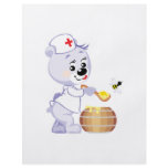 cute nurse bear fetching honey flyers